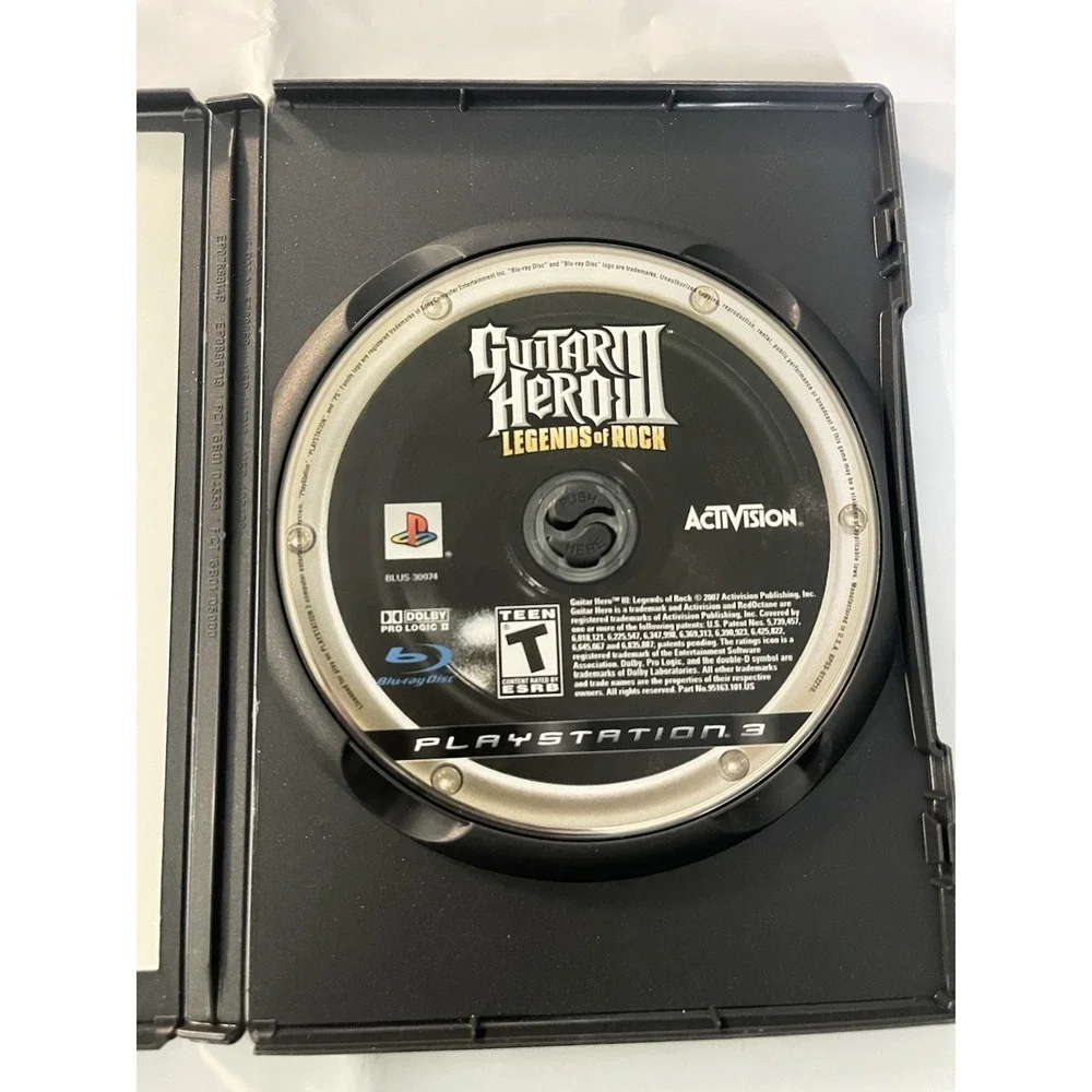 Guitar Hero III Legends of Rock - PlayStation 3 - Authentic‎ - Loose Disc